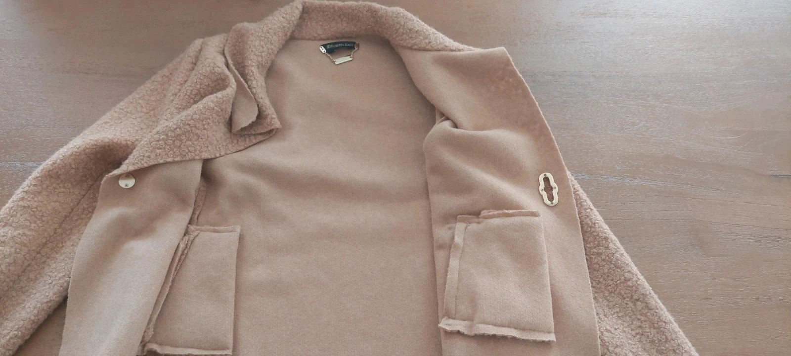 Manteau court effet laine bouclée - Roberta Biagi - Taille S – photo 9